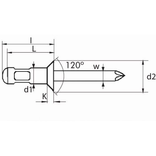REMACHE MULTI GRIP BRALO ALUMINIO / INOX CABEZA AVELLANADA